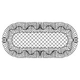 feather oval table runner 002